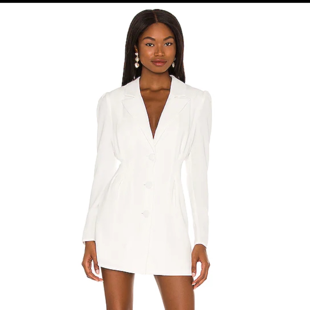 City Blazer Dress In White Lovers And Friends